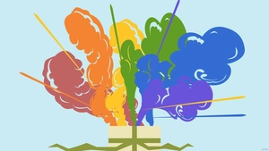 Rainbow Smoke Background