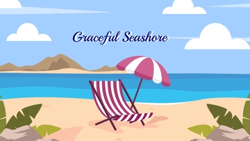 Free Beach Landscape Wallpaper Template to Edit Online