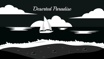 Free Black And White Beach Wallpaper Template to Edit Online