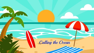 Free Pretty Beach Wallpaper Template to Edit Online