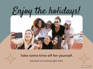 Free Holiday Ecard Template to Edit Online