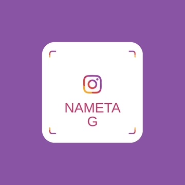 Free Instagram Name Tag Clipart Template to Edit Online