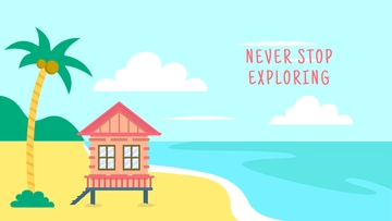 Free Beach Hut Wallpaper Template to Edit Online