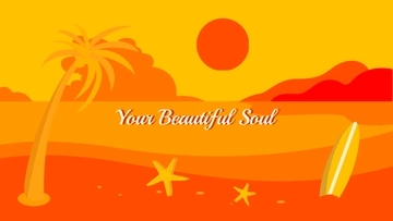 Free Orange Beach Wallpaper Template to Edit Online