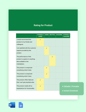 Rating Scale Template