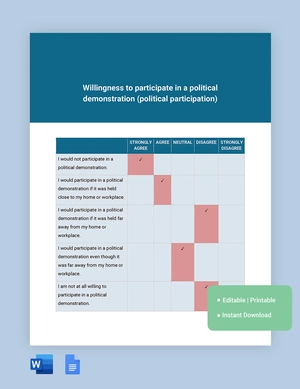 Likert Scale Questionnaire Template