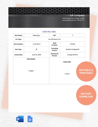 Withdrawal Kanban Card Template