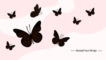Free Black Butterfly Wallpaper Template to Edit Online