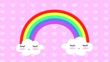 Free Pretty Rainbow Background Template to Edit Online