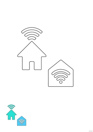 Home Wifi coloring page