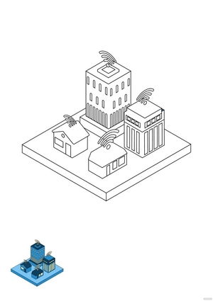 City Wifi coloring page