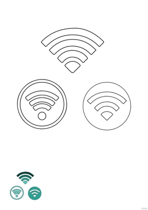 Wifi Shape coloring page