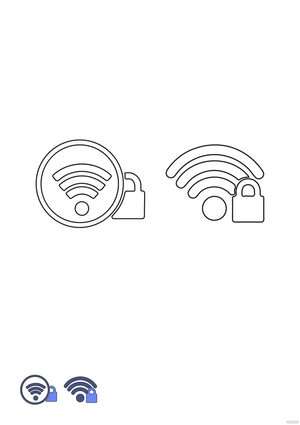 Secure Wifi coloring page