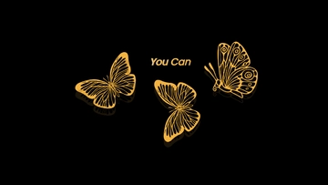 Free Golden Butterfly Wallpaper Template to Edit Online