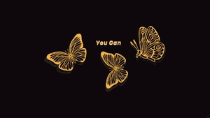 Golden Butterfly Wallpaper