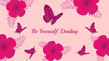 Free Flower And Butterfly Wallpaper Template to Edit Online