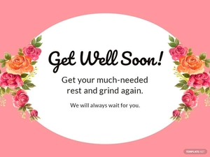 Get Well Soon Ecard Template