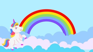 Unicorn And Rainbow Background