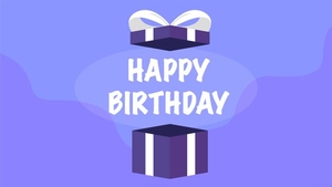 Birthday Purple Background