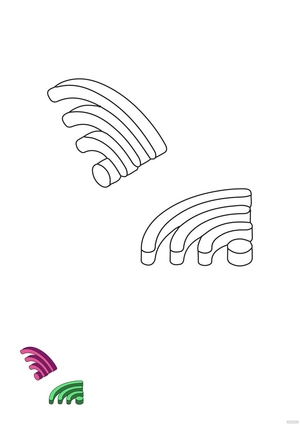Isometric Wifi coloring page