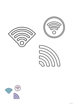 Wifi Waves coloring page