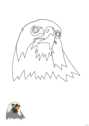 Eagle Face coloring page