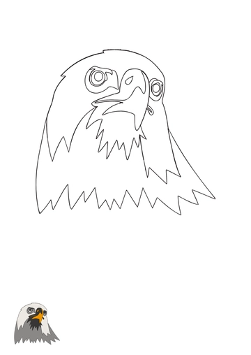 Free Eagle Face coloring page Template to Edit Online