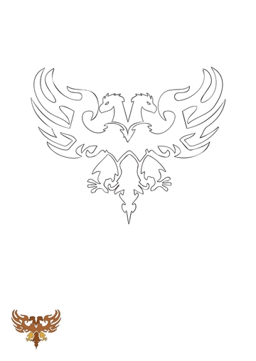 Free Double Header Eagle coloring page Template to Edit Online