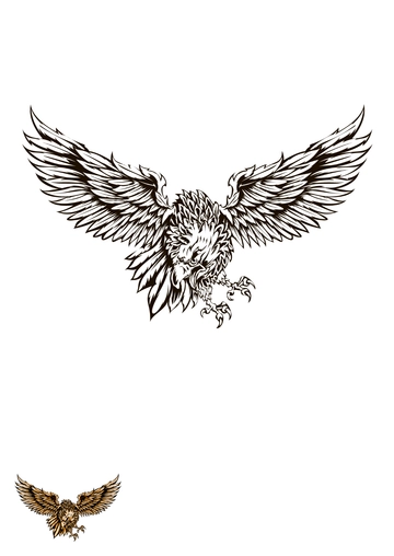 Free Vintage Eagle coloring page Template to Edit Online