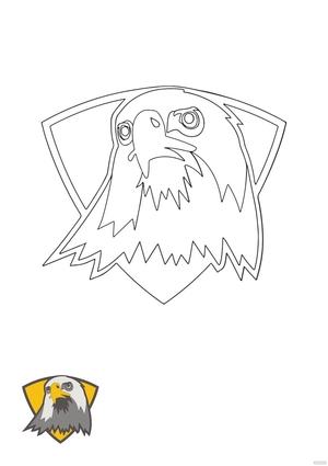 Eagle Mascot coloring page