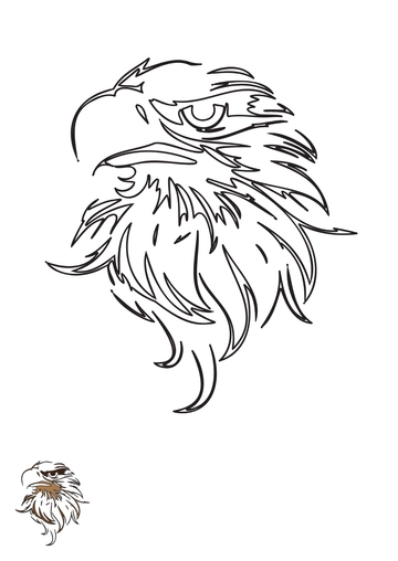 Free Eagle Tattoo coloring page Template to Edit Online