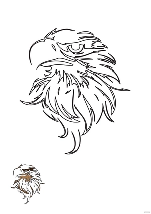 Eagle Tattoo coloring page