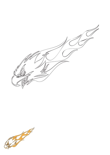 Free Fire Eagle Coloring Page Template to Edit Online