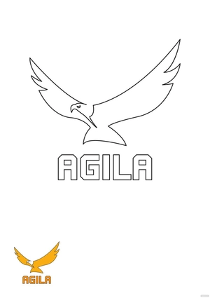 Eagle Logo Coloring Page