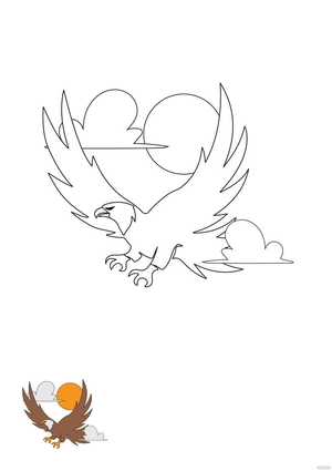Wild Eagle Coloring Page