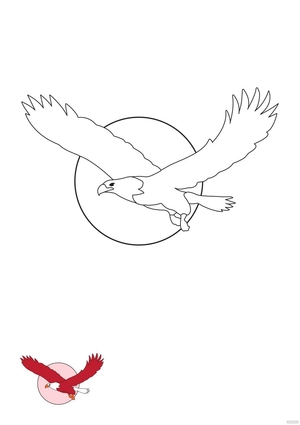 Red Eagle Coloring Page