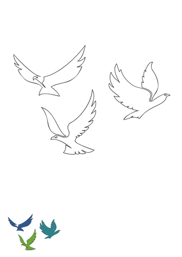 Free Eagle Icon coloring page Template to Edit Online