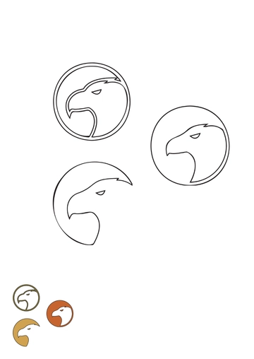 Free Round Eagle coloring page Template to Edit Online