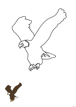 Winged Eagle coloring page