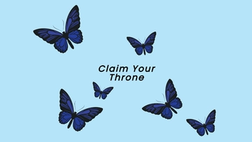 Free Royal Blue Butterfly Wallpaper Template to Edit Online