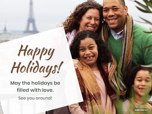 Happy Holidays Ecard Template