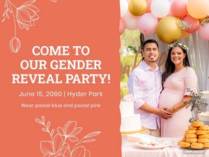 Gender Reveal Ecard Template