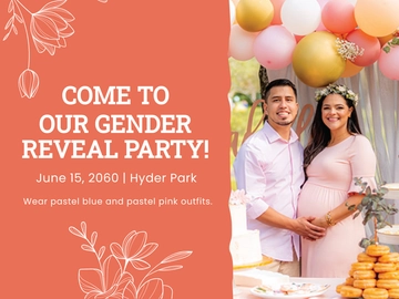 Free Gender Reveal Ecard Template to Edit Online