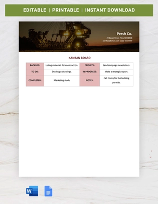 Kanban Board Template