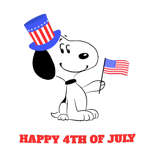 Snoopy 4th Of July Gif Clipart