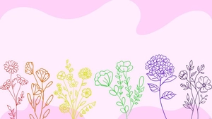 Rainbow Flower Background