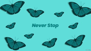 Teal Butterfly Wallpaper