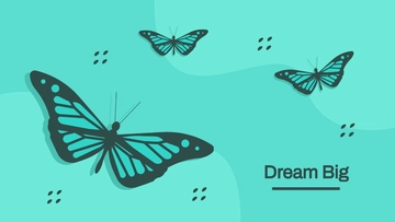 Free Turquoise Butterfly Wallpaper Template to Edit Online