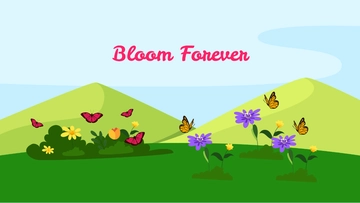 Free Butterfly Garden Wallpaper Template to Edit Online