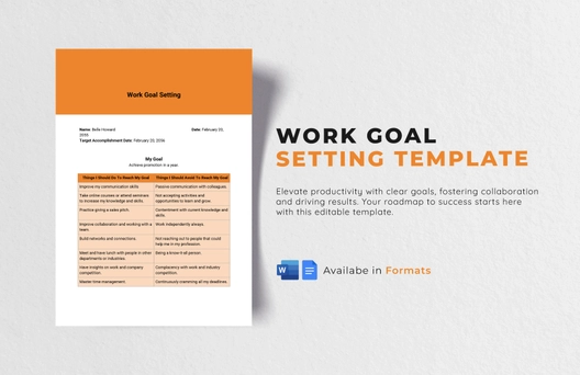 Work Goal Setting Template
